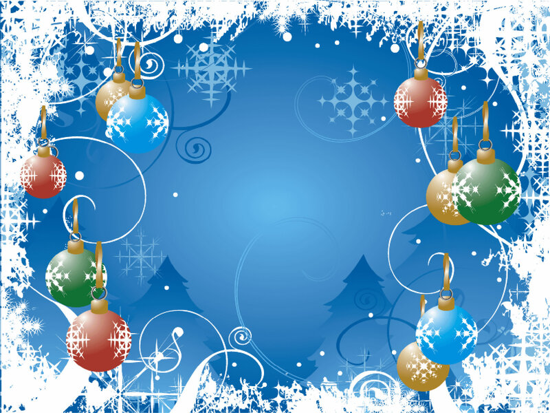 Christmas ornament border