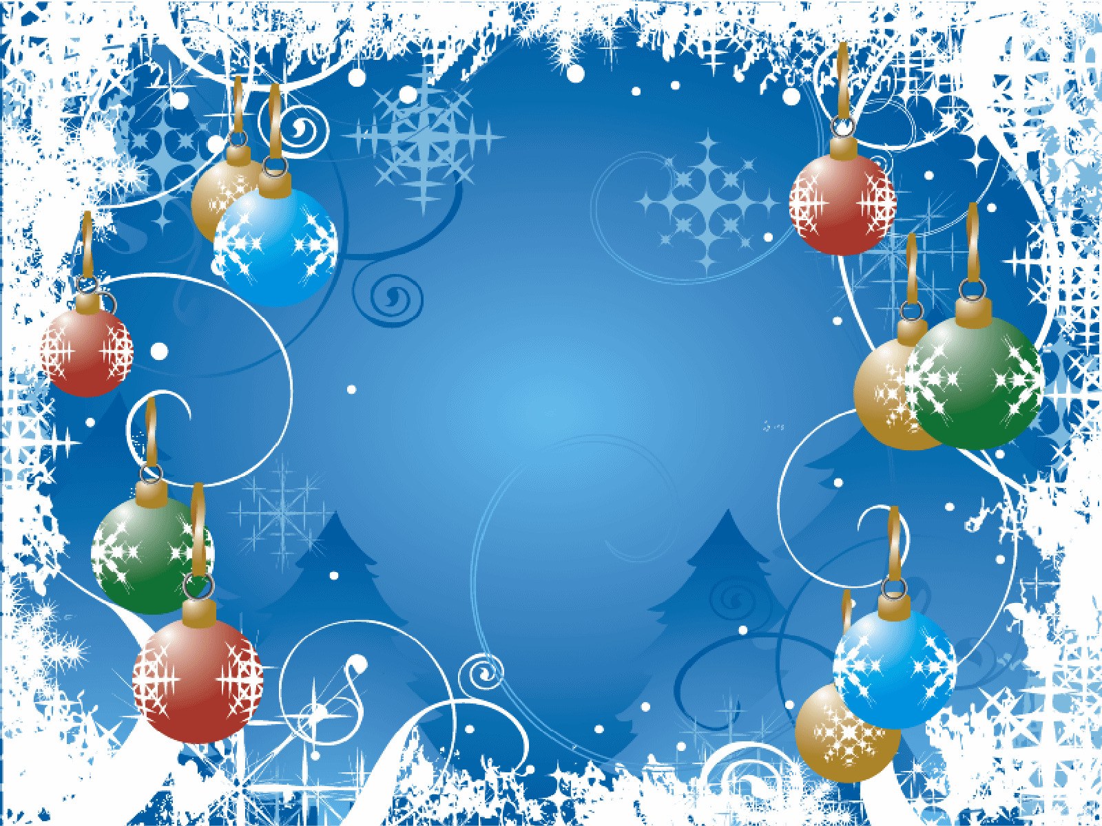 Christmas ornament border