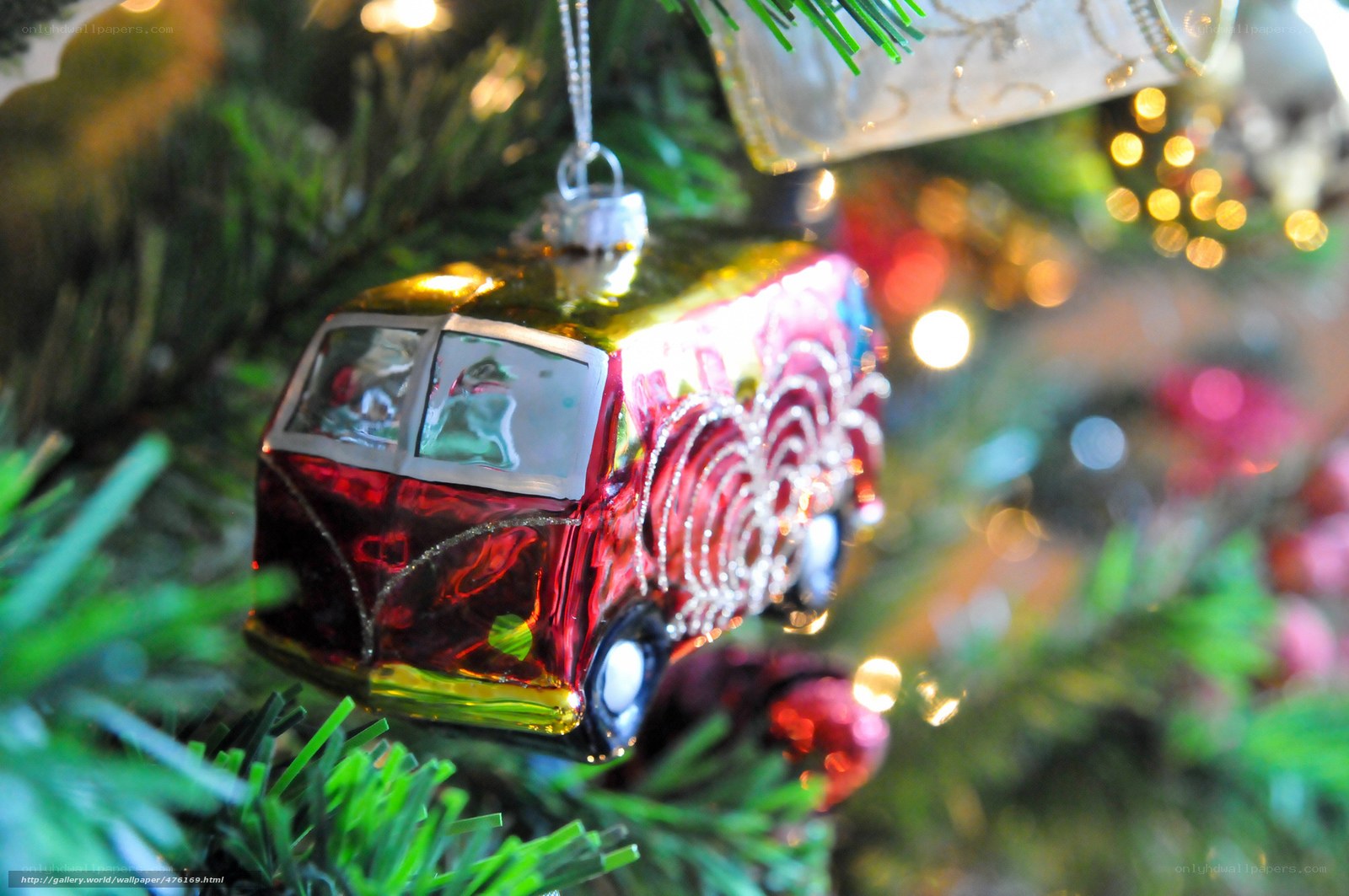 Christmas ornament bus
