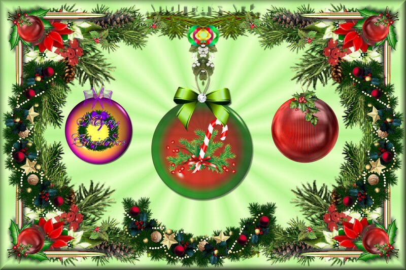 Christmas Ornament Frame — Green