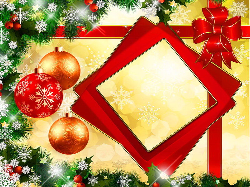 Christmas Ornament Frame — Red
