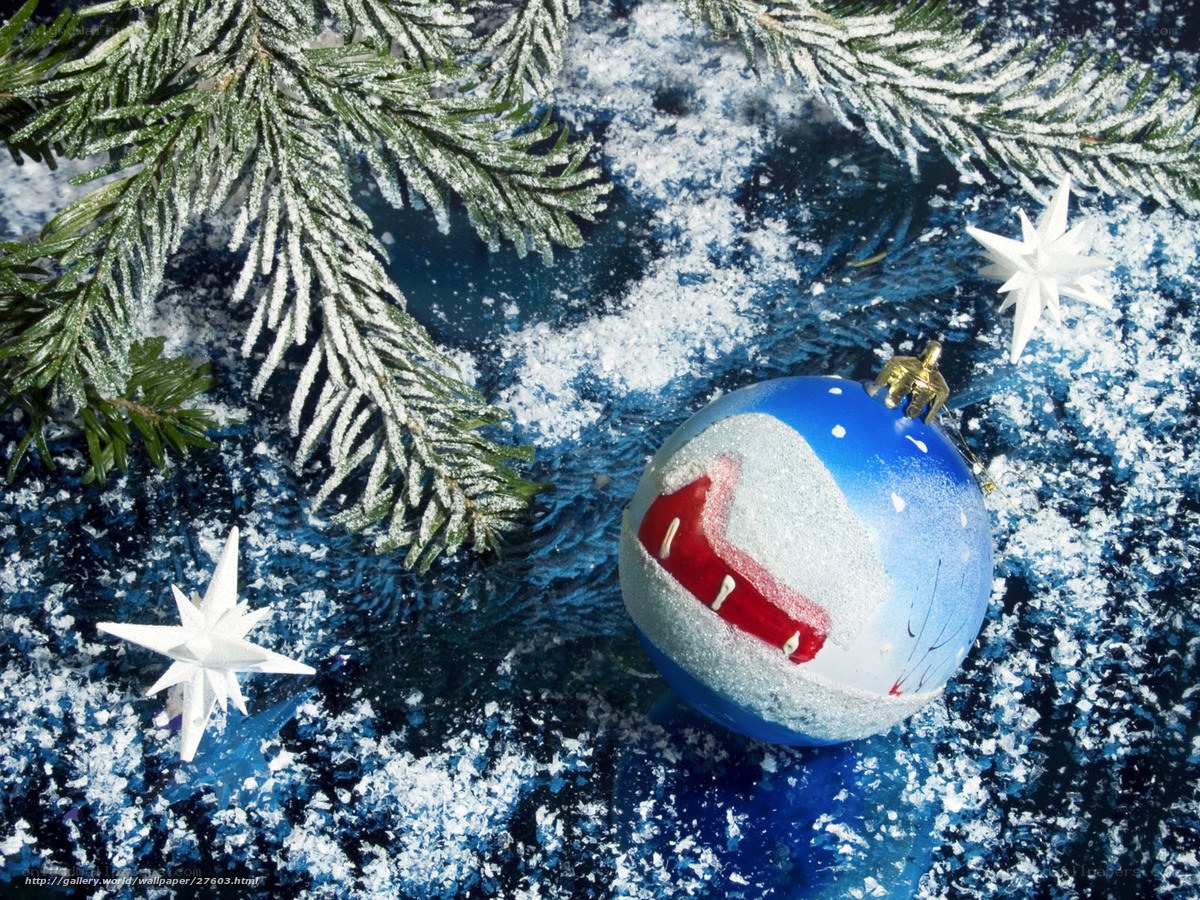 Christmas ornament in snow