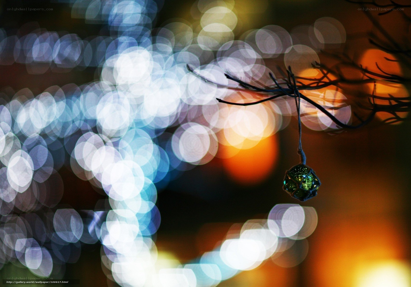Christmas ornament on a branch