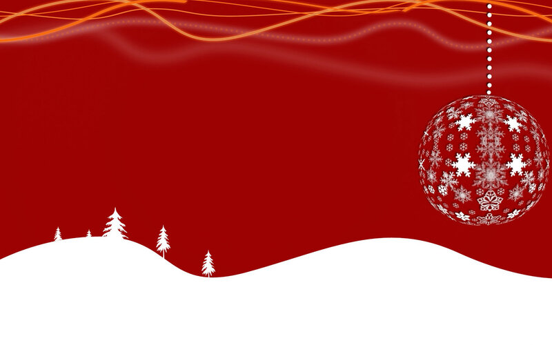 Christmas ornament on red background