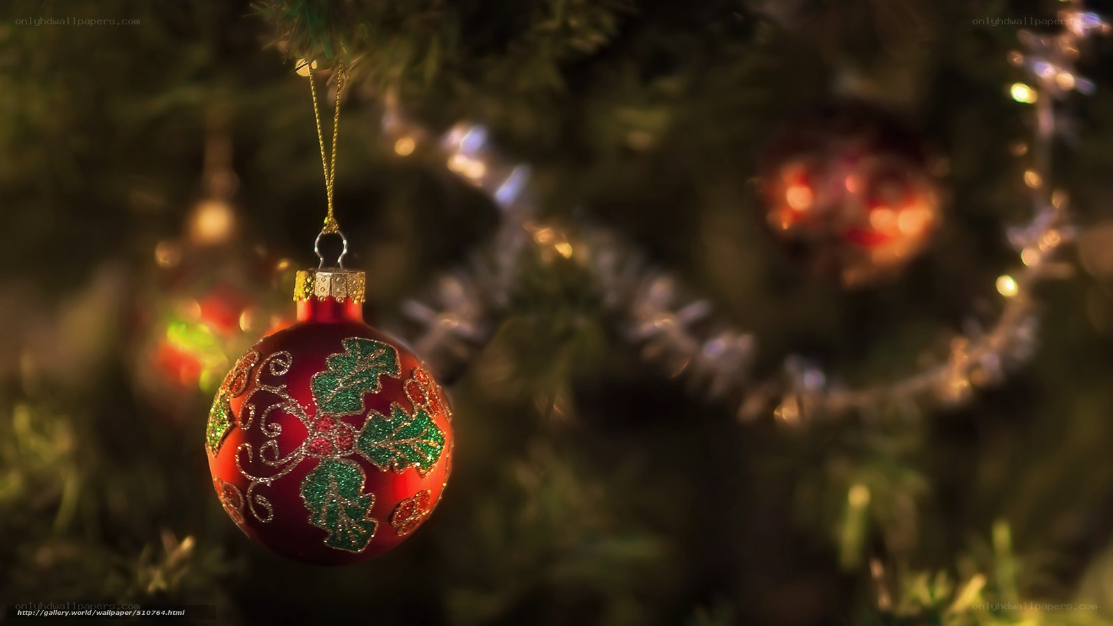 Christmas ornament on tree