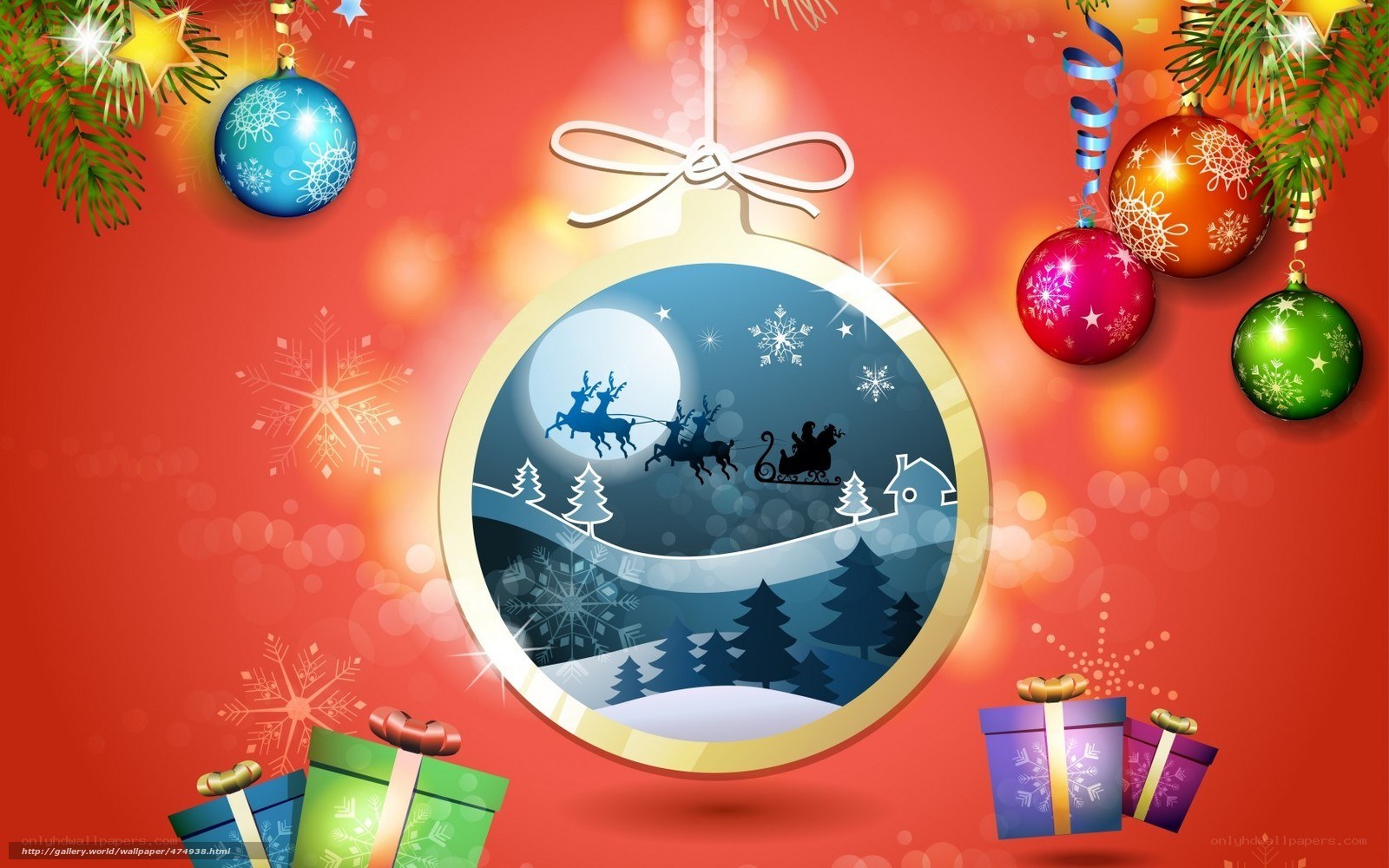 Christmas ornament scene