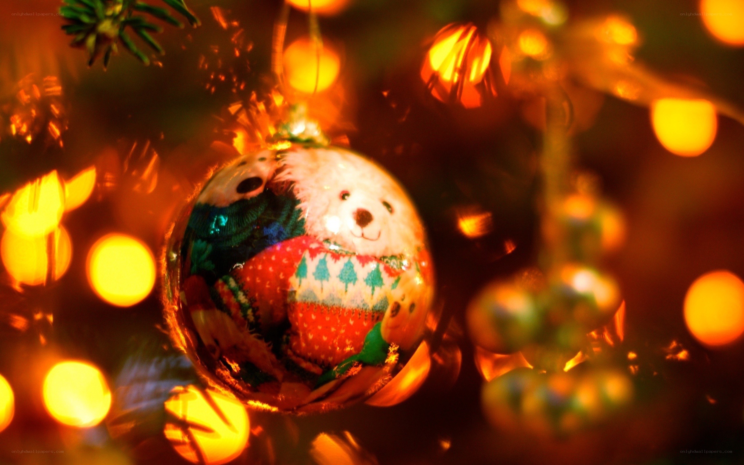 Christmas ornament with bear