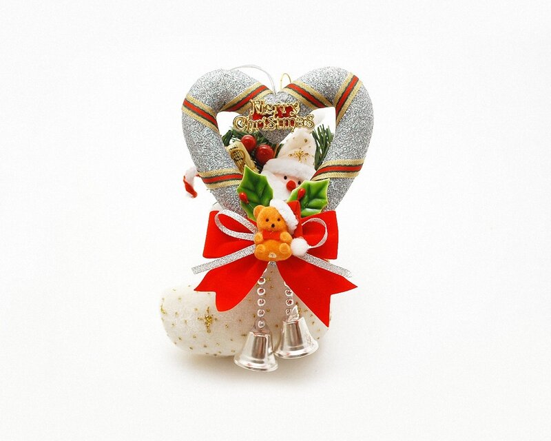 Christmas Ornament with Bear — Red