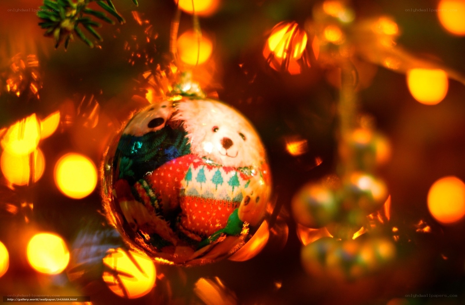 Christmas ornament with bear