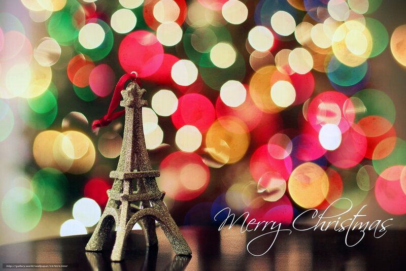 Christmas ornament with Eiffel Tower