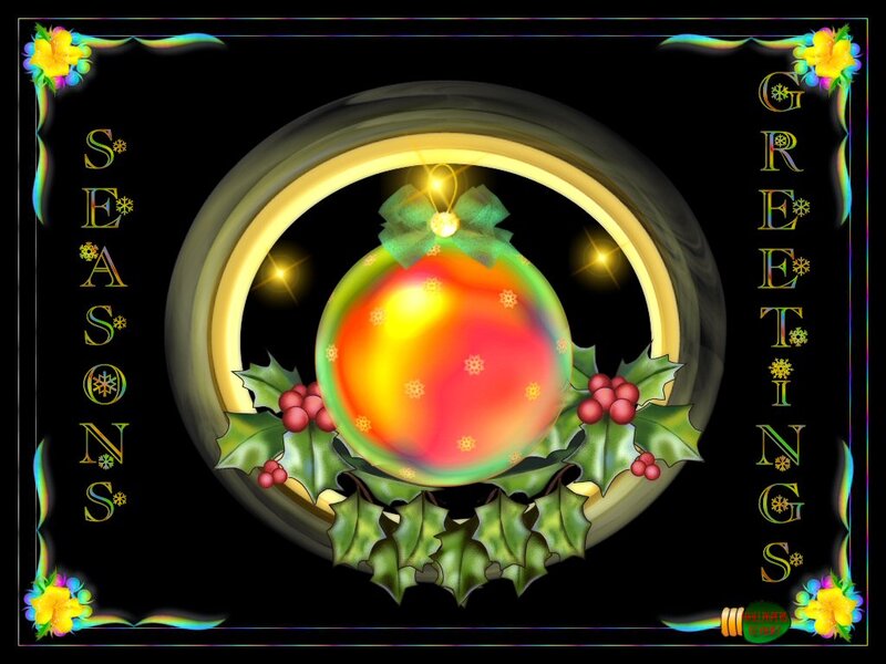 Christmas Ornament with Holly