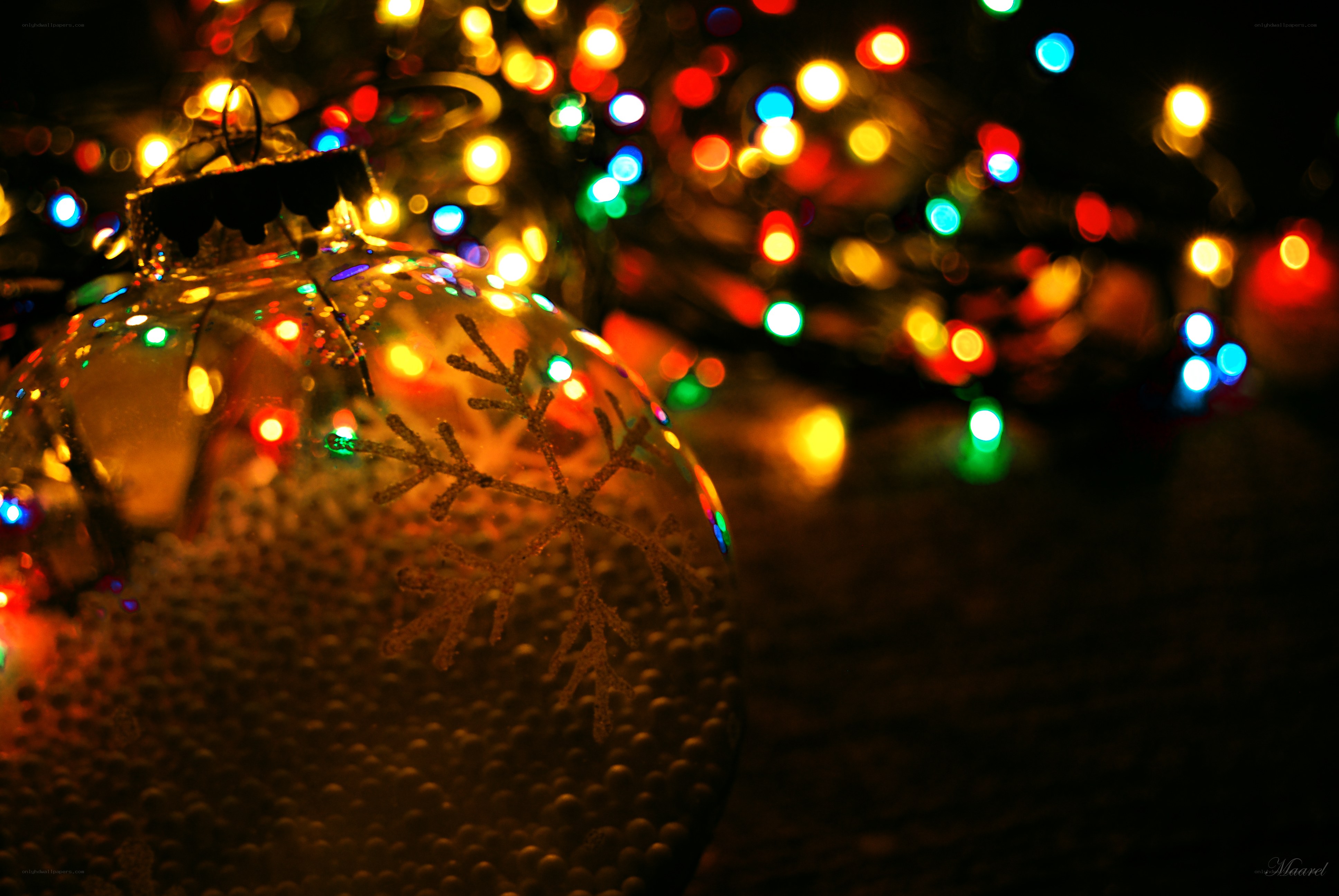 Christmas ornament with lights
