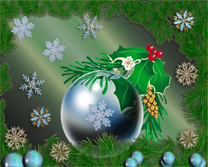 Christmas ornament with snowflakes