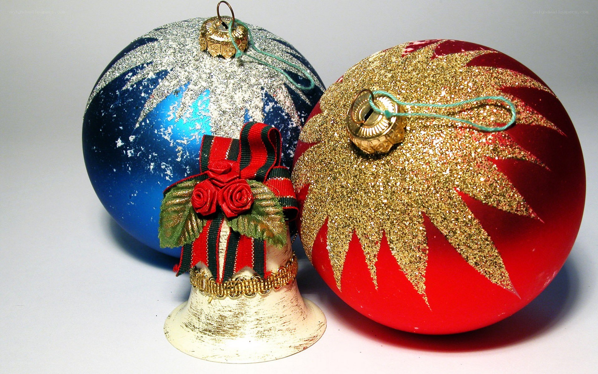 Christmas ornaments and bell