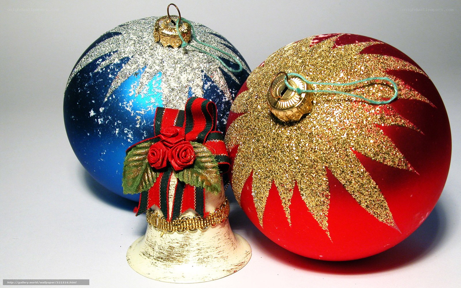 Christmas ornaments and bell