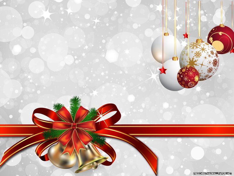 Christmas Ornaments and Bells — Red
