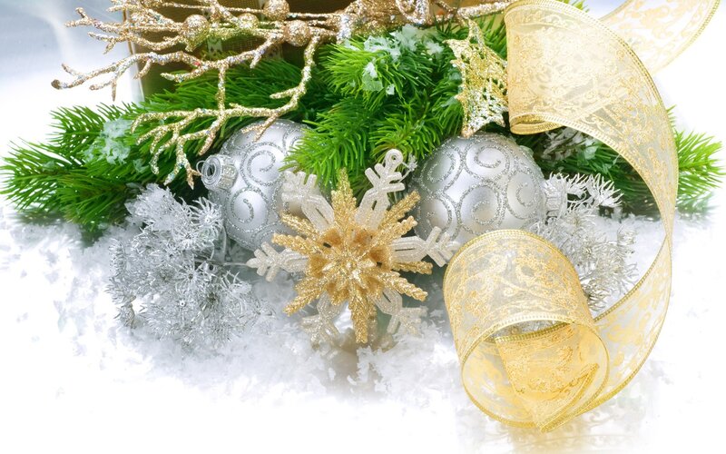 Christmas Ornaments and Branches