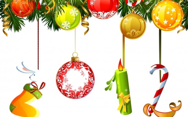 Christmas Ornaments and Decorations — Green, Festive