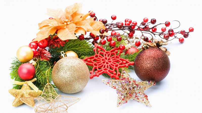 Christmas Ornaments and Decorations — Red