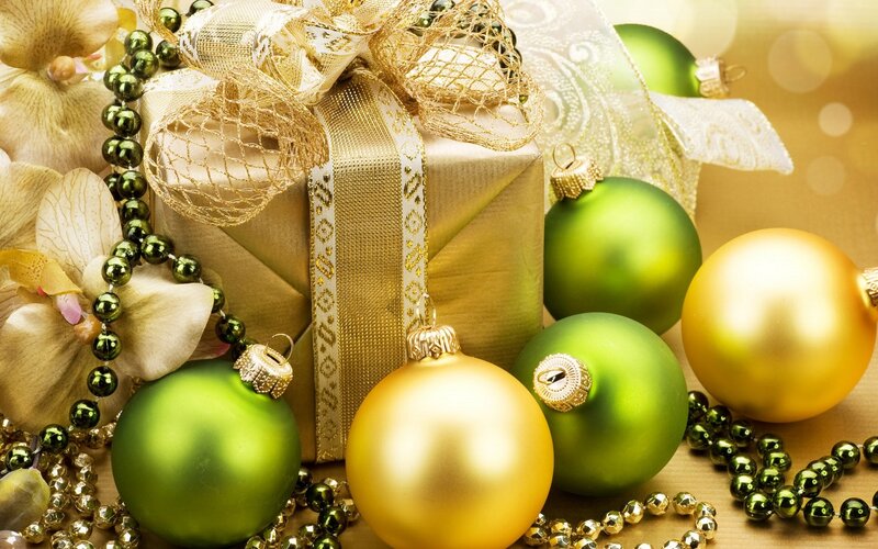 Christmas ornaments and gift