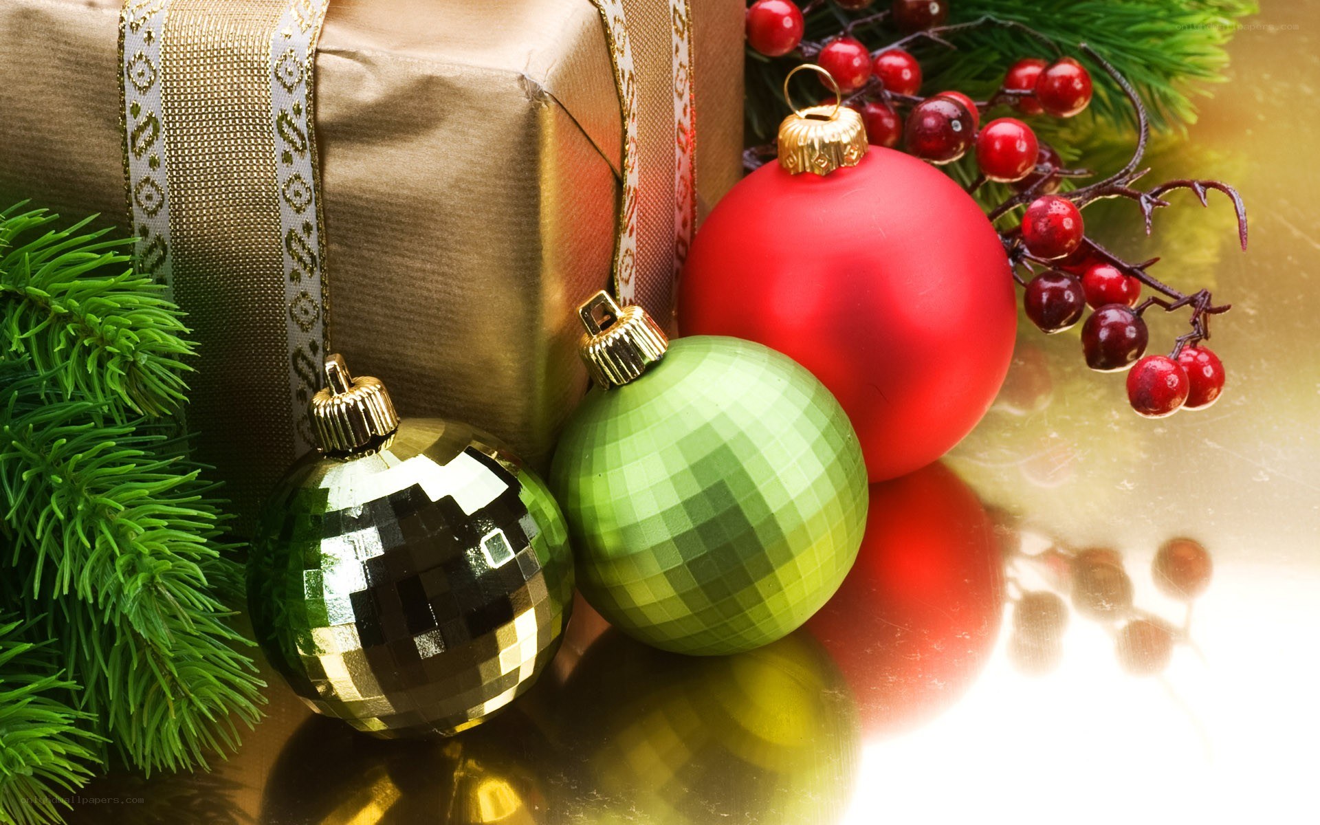 Christmas ornaments and gift