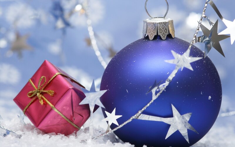 Christmas ornaments and gift