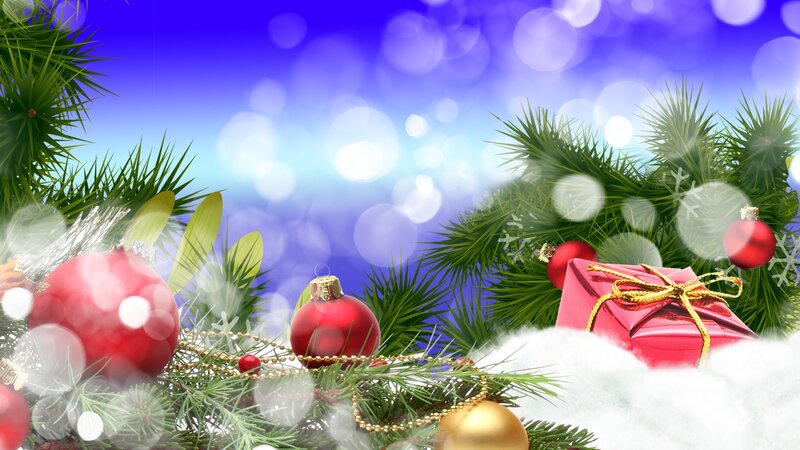 Christmas Ornaments and Gift — Blue