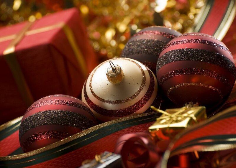 Christmas Ornaments and Gift — Red