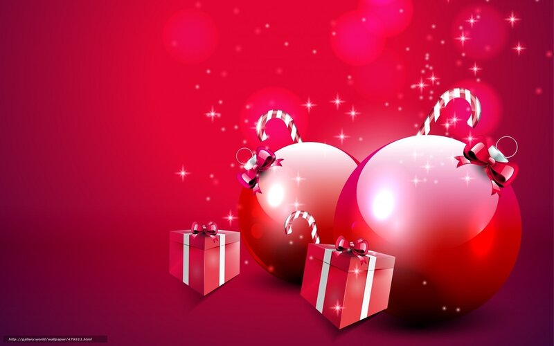 Christmas Ornaments and Gifts — Red, Festive, Winter, 3d Render