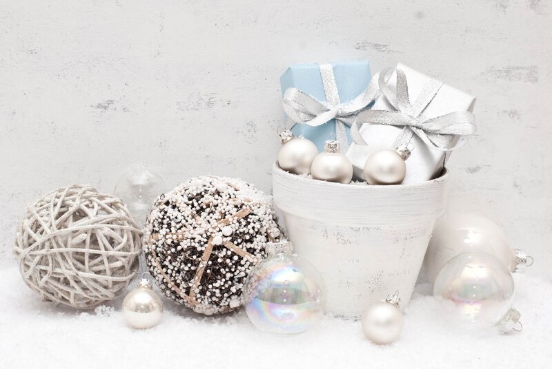 Christmas Ornaments and Gifts — White