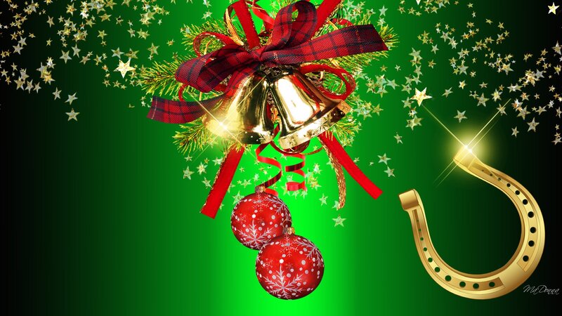 Christmas Ornaments and Horseshoe