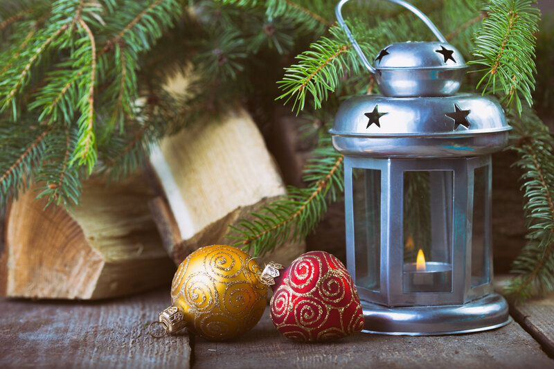 Christmas Ornaments and Lantern