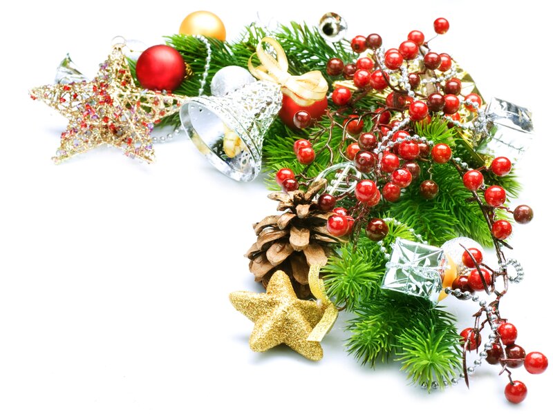 Christmas Ornaments and Pine