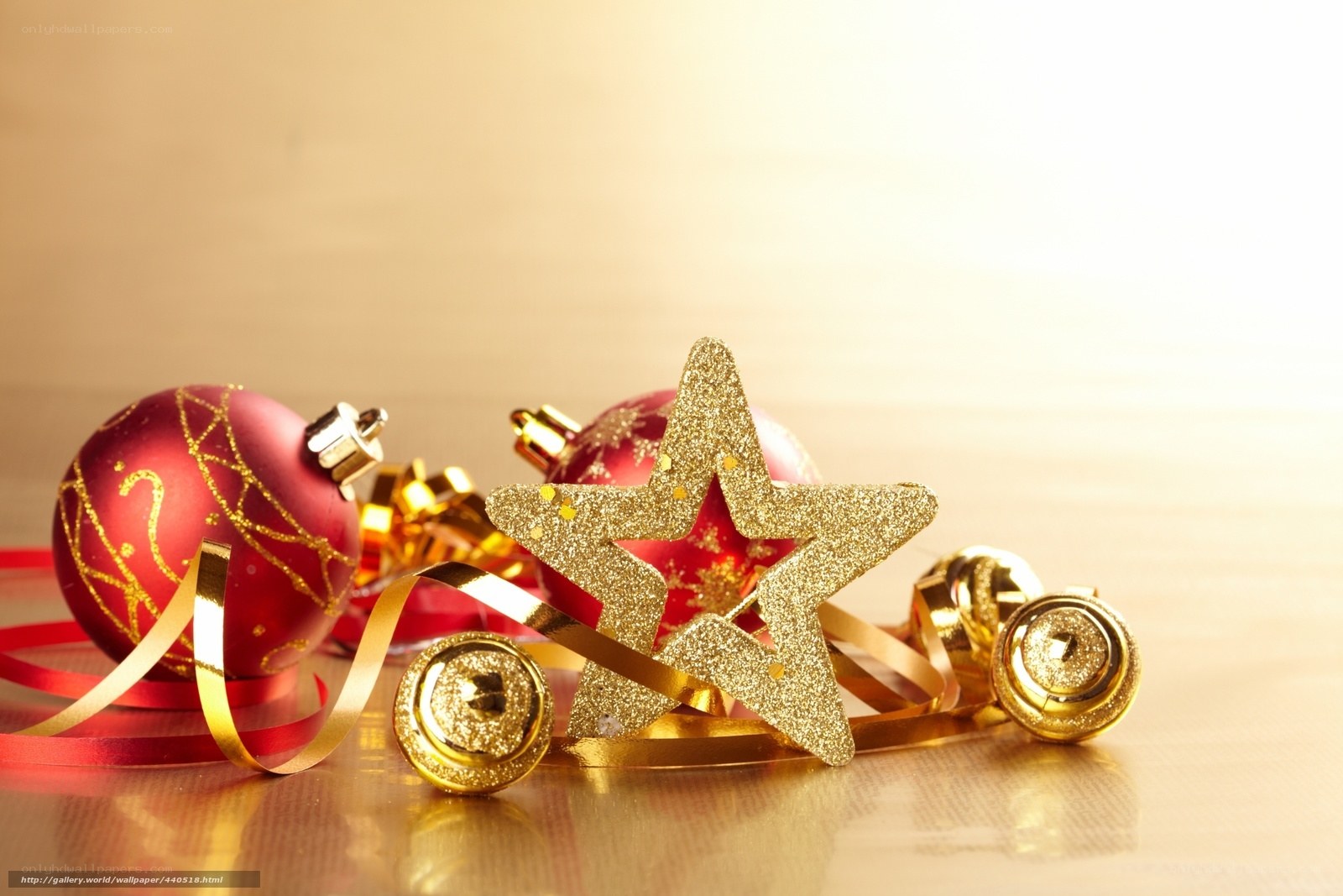 Christmas ornaments and star