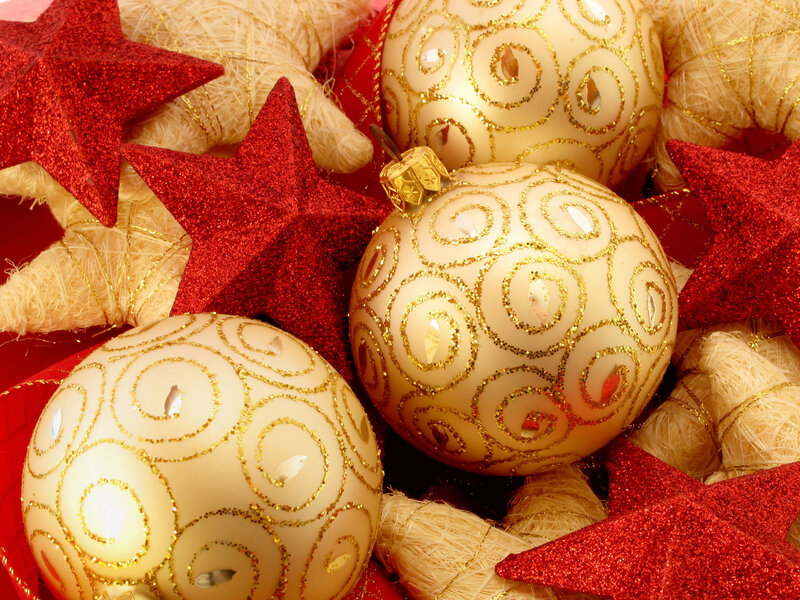 Christmas ornaments and stars