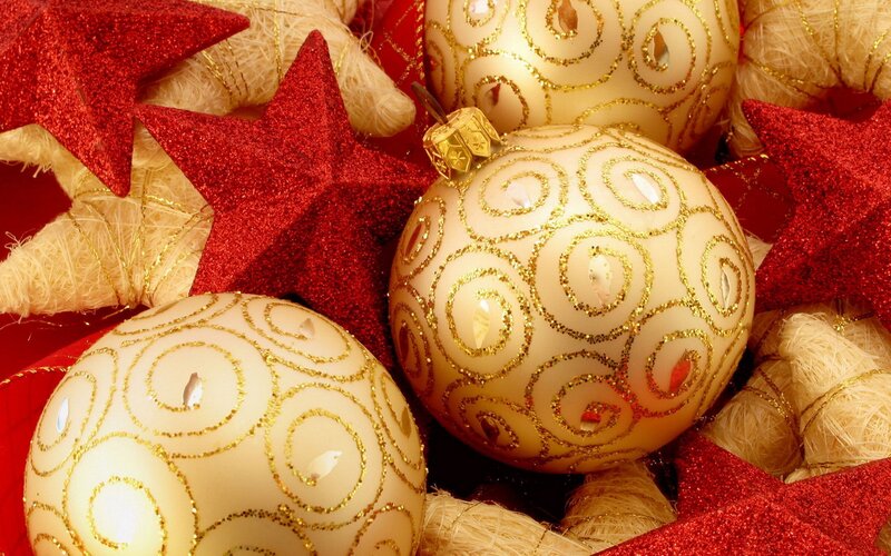 Christmas ornaments and stars