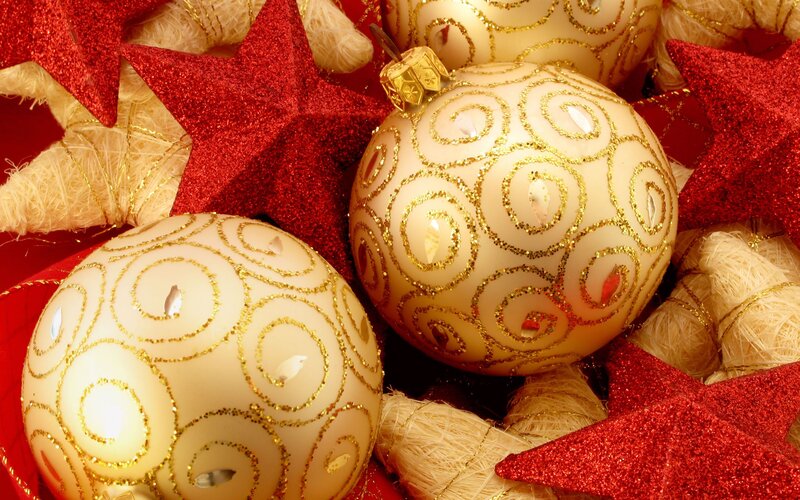 Christmas ornaments and stars