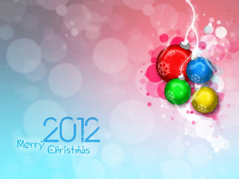 Christmas Ornaments — Blue, Festive, Winter, Digital Art, Snowflakes, Sparkles