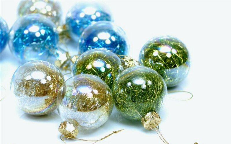 Christmas Ornaments — Blue, Festive, Winter, Photograph, Glass Balls