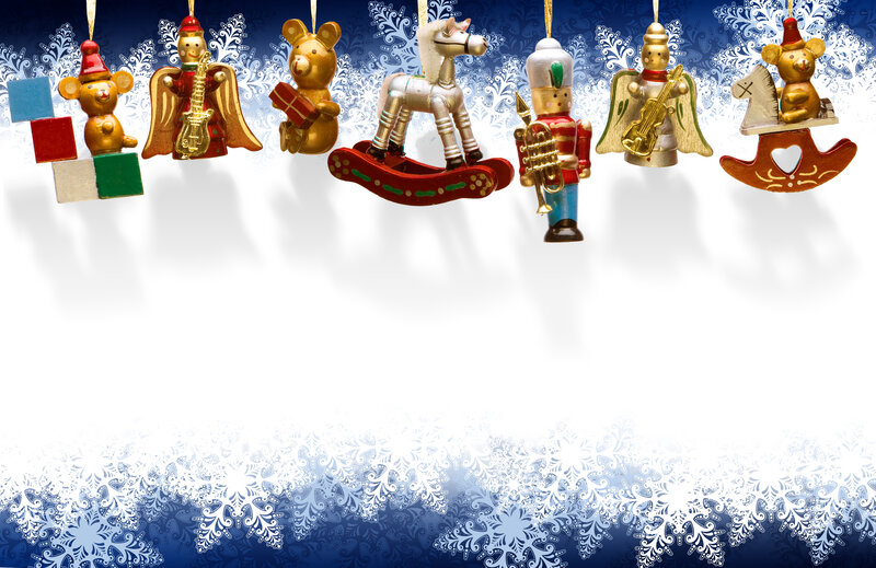 Christmas Ornaments — Blue, Festive, Winter, Photograph
