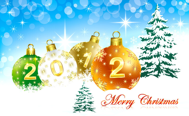 Christmas Ornaments — Blue, Festive, Winter