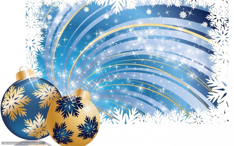 Christmas Ornaments — Blue, Festive, Winter, Vector Art, Snowflakes, Stars