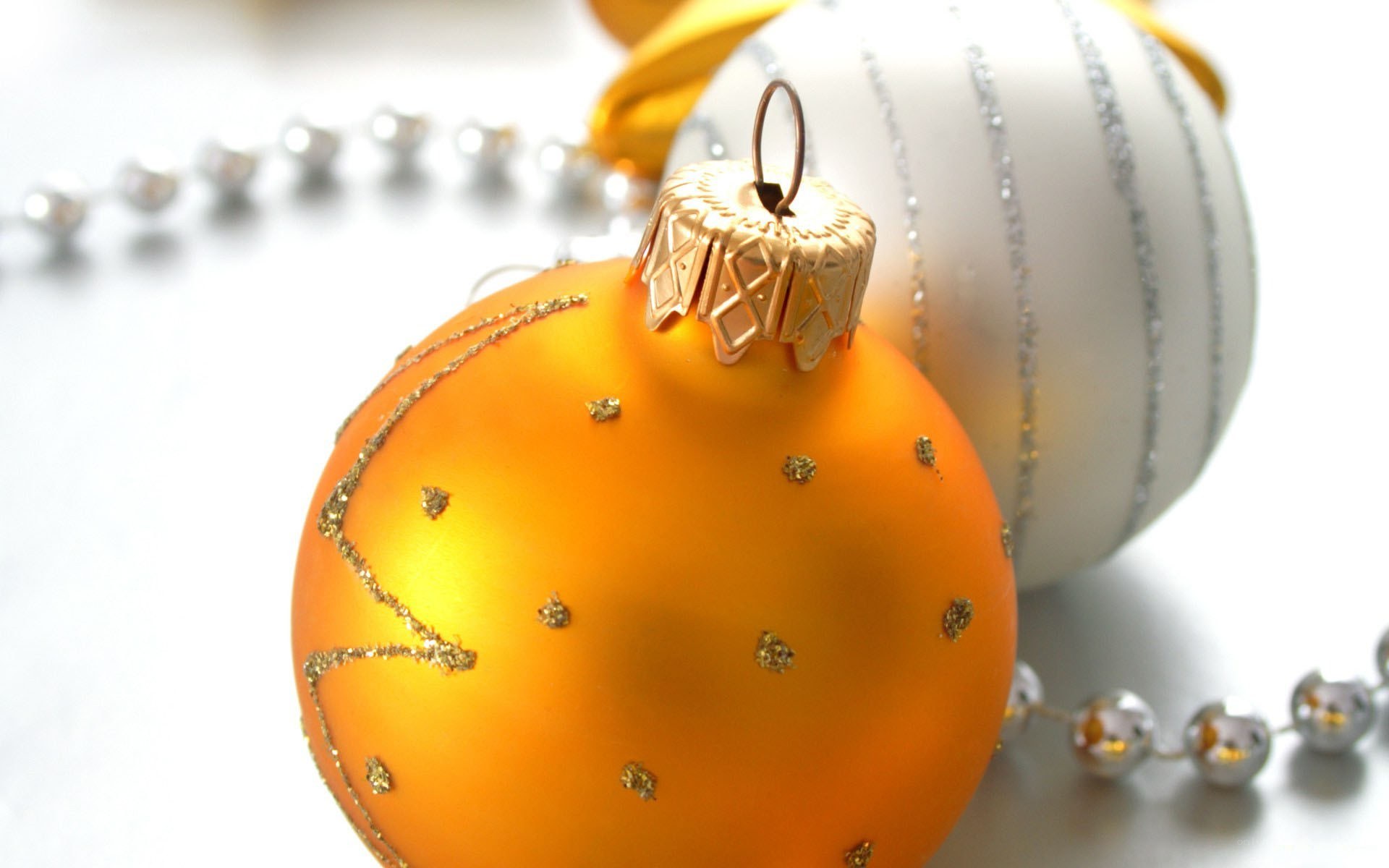 Christmas ornaments close-up