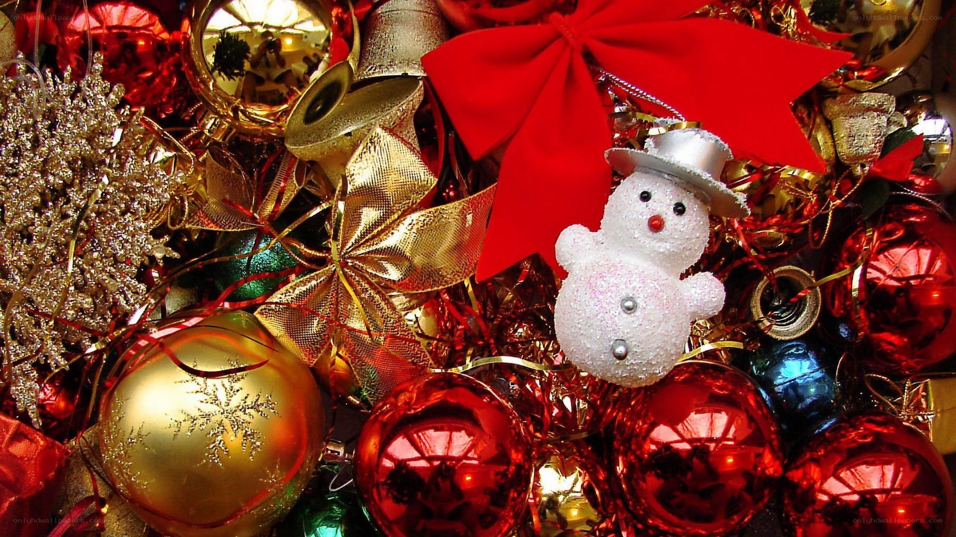 Christmas ornaments close-up