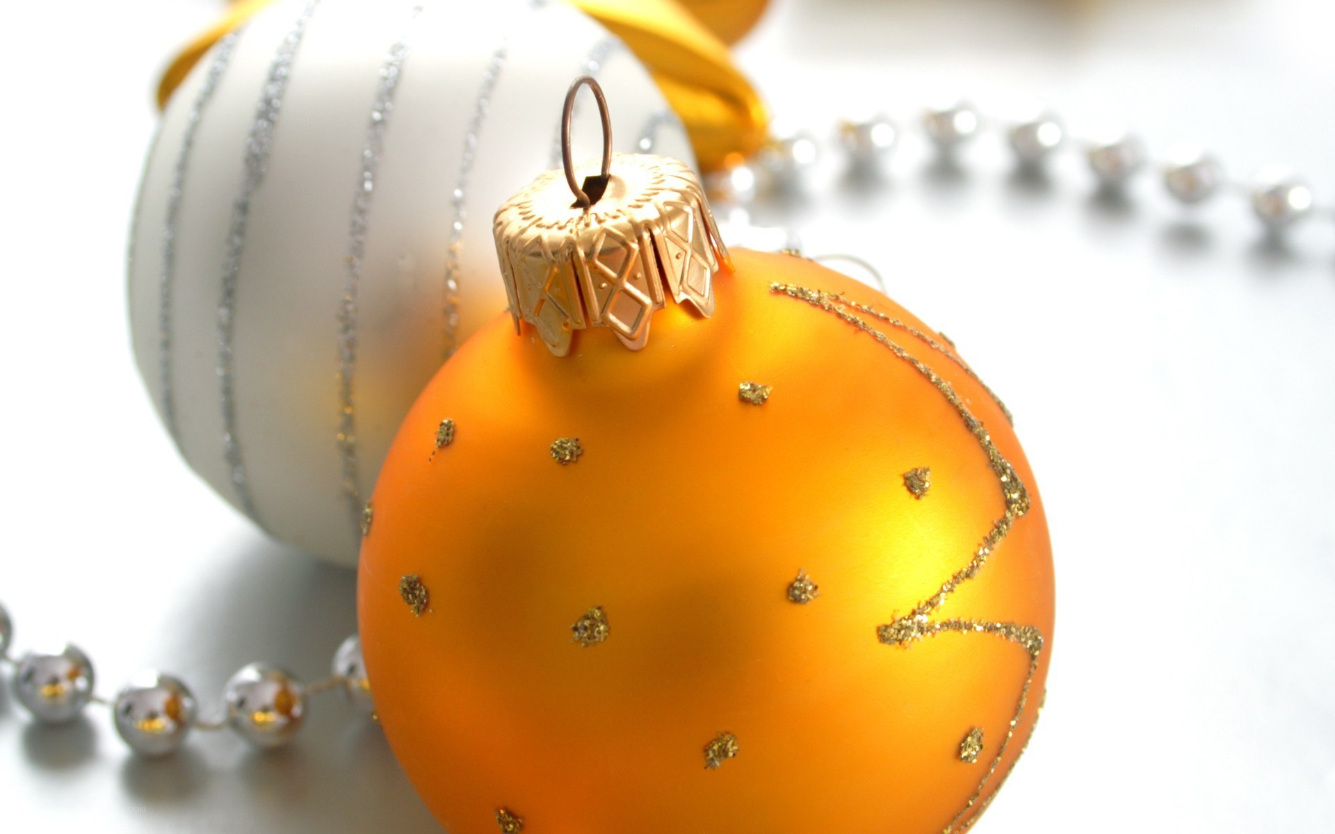 Christmas ornaments close-up