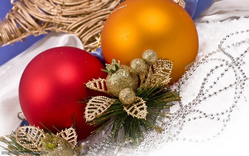Christmas ornaments close-up