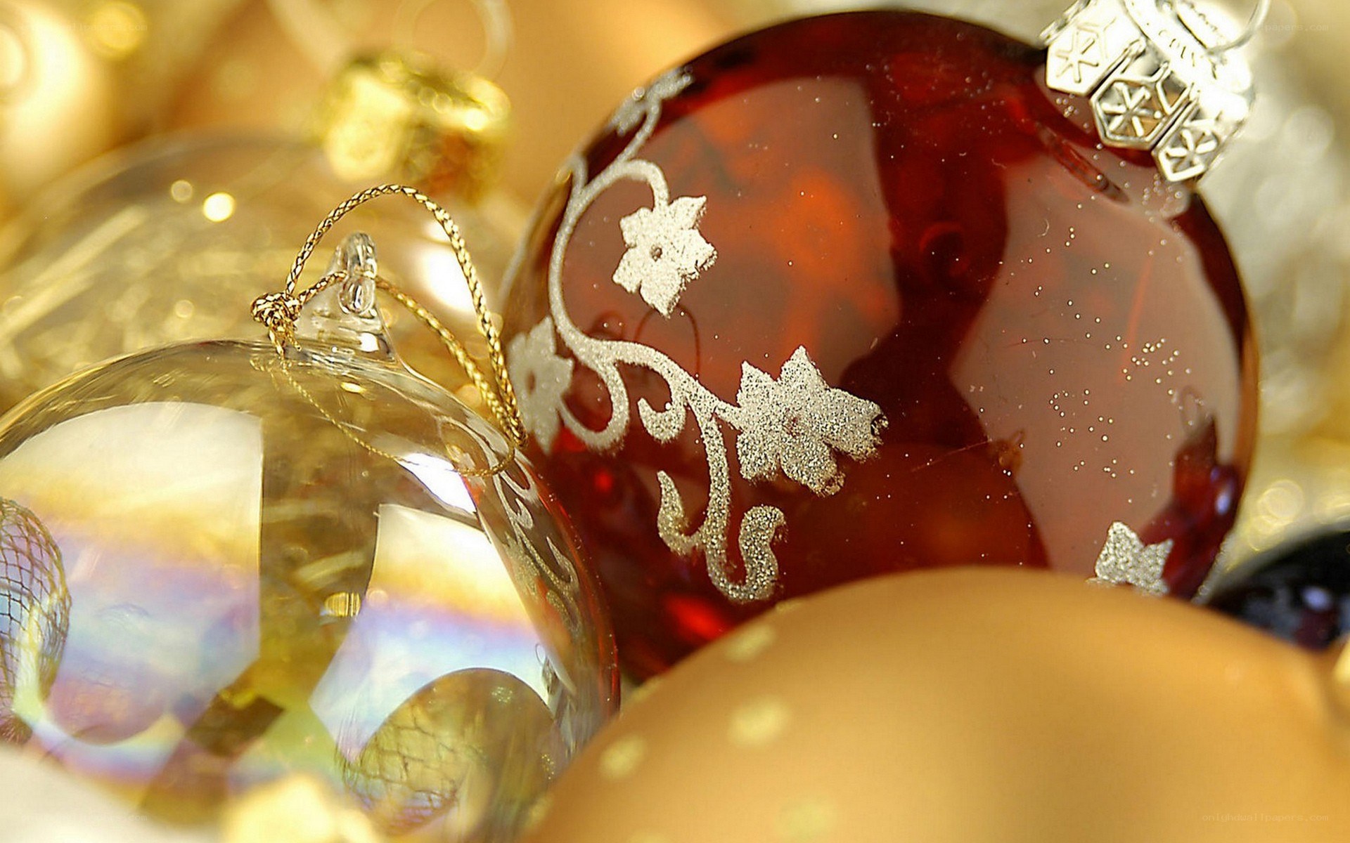 Christmas ornaments close-up