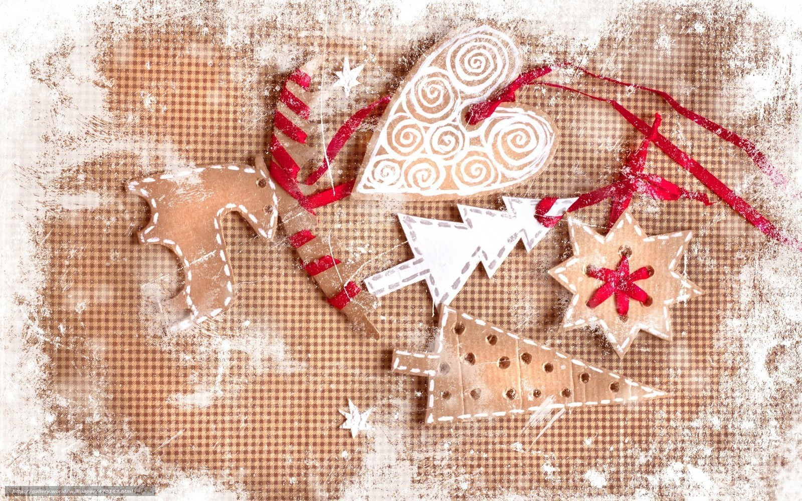 Christmas ornaments collage