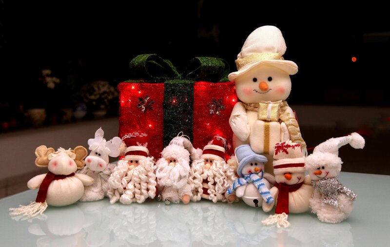 Christmas ornaments display
