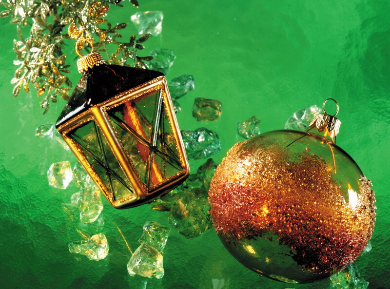 Christmas Ornaments — Green, Festive, Winter